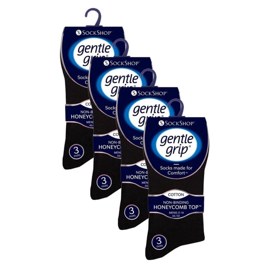 12 Pares de Calcetines para Hombre con Sujeción Suave y Amplia | Calcetines Extra Anchos sin Elasticidad - Image 2