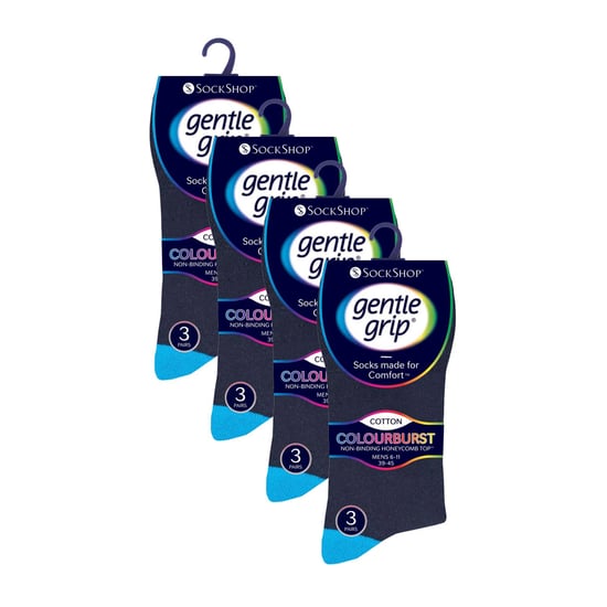 12 Paquetes de Calcetines de Hombre con Sujeción Suave y Parte Superior Ancha | Calcetines Sin Elasticidad Extra Anchos - Image 2