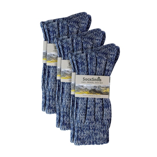 Paquete de 3 calcetines de hombre cálidos 100% lana con refuerzo en el talón y la puntera - Image 2