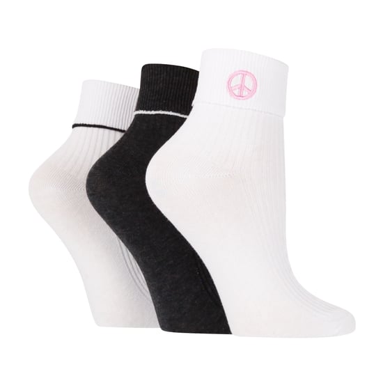 Paquete de 3 pares de calcetines de salón con costura de moda para mujeres - Image 1