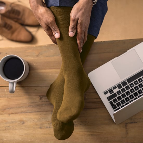 Paquete de 6 calcetines de algodón diabéticos para hombres sin elasticidad con punta sin costuras - Image 3