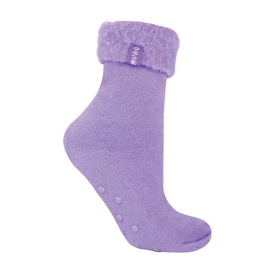 1 Paquete de Calcetines de Cama para Mujeres con Forro de Piel Suave - Image 1