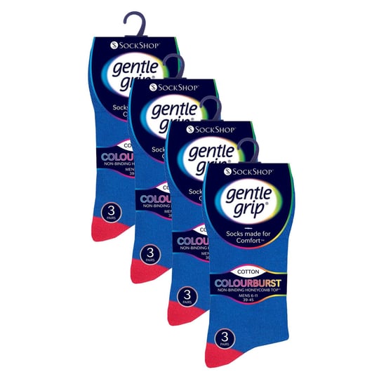12 Pares de Calcetines de Suave Sujeción para Hombre con Parte Superior Suelta | Calcetines Extra Anchos Sin Elasticidad - Image 2