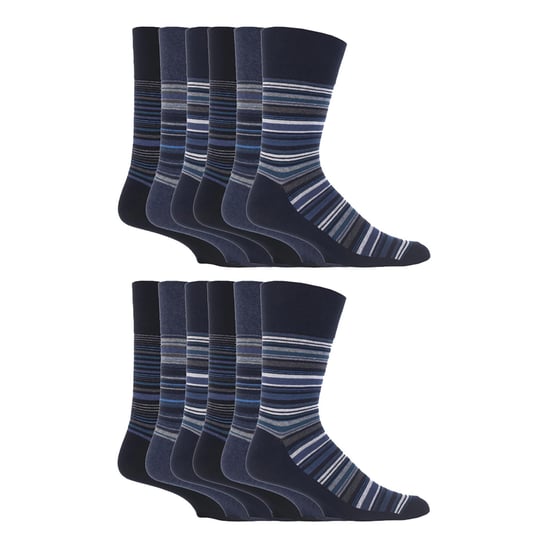 12 Pares de Calcetines para Hombre con Sujeción Suave | Calcetines Extra Anchos Sin Elastano - Image 1
