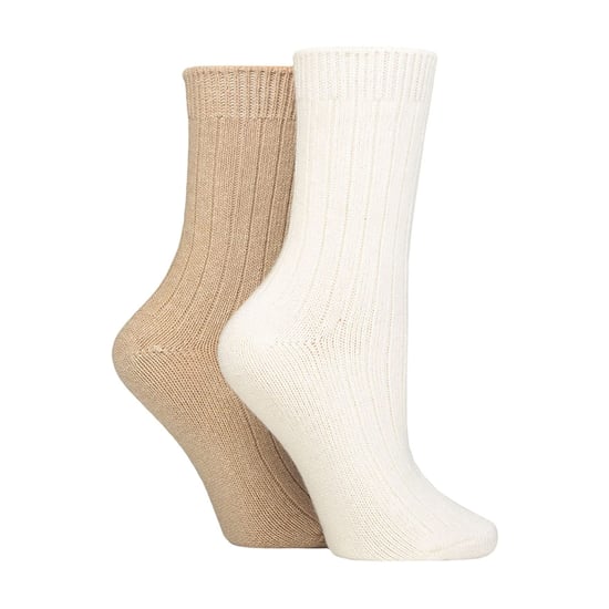 Paquete de 2 calcetines de cama de cachemira y lana para mujeres para dormir - Image 1