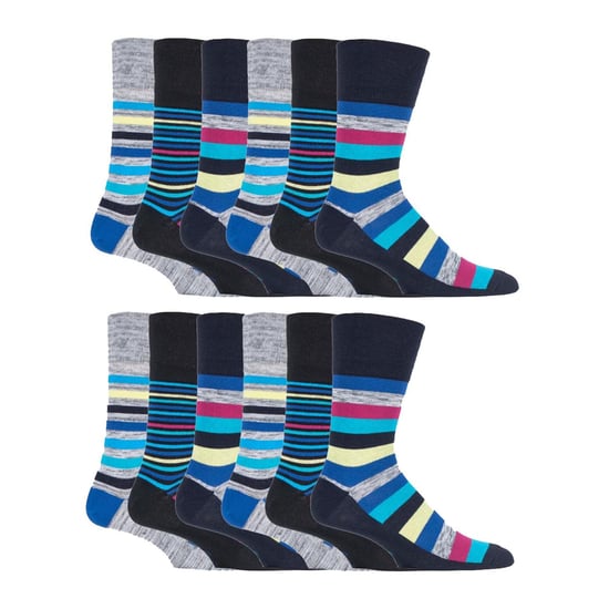 12 Pares de Calcetines para Hombre con Agarre Suave y Parte Superior Suelta | Calcetines Extra Anchos Sin Elastano - Image 1