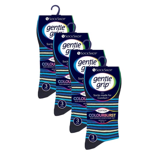 12 Pares de Calcetines para Hombre con Agarre Suave y Parte Superior Suelta | Calcetines Extra Anchos Sin Elastano - Image 2