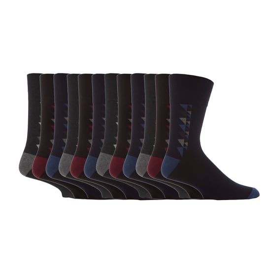 12 Pares de Calcetines de Hombre con Sujeción Suave y Tope Suelto | Calcetines Extra Anchos Sin Elasticidad - Image 3