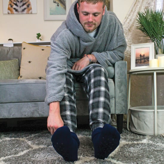 1 Paquete de Calcetines de Cama para Hombre con Forro Suave de Pluch - Image 5