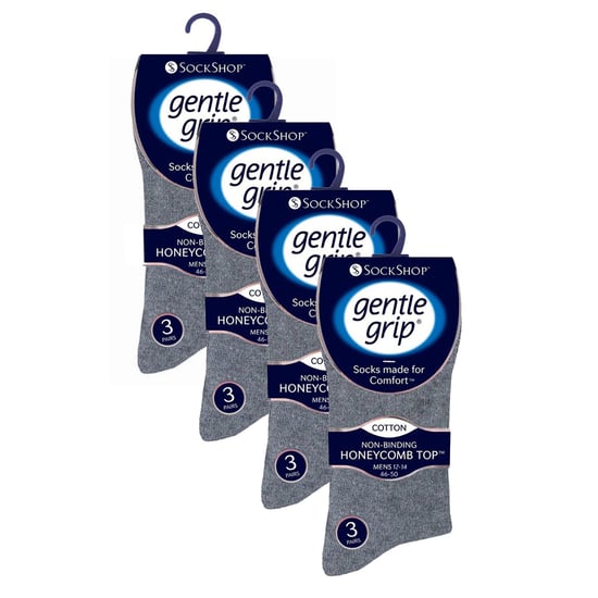 12 Pares de Calcetines para Hombre con Sujeción Suave y Parte Superior Suelta | Calcetines Extra Anchos sin Elasticidad - Image 2