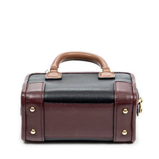 Loewe Micro Mini Amazona en Negro/Burdeos/Marrón Piel de becerro - Image 6