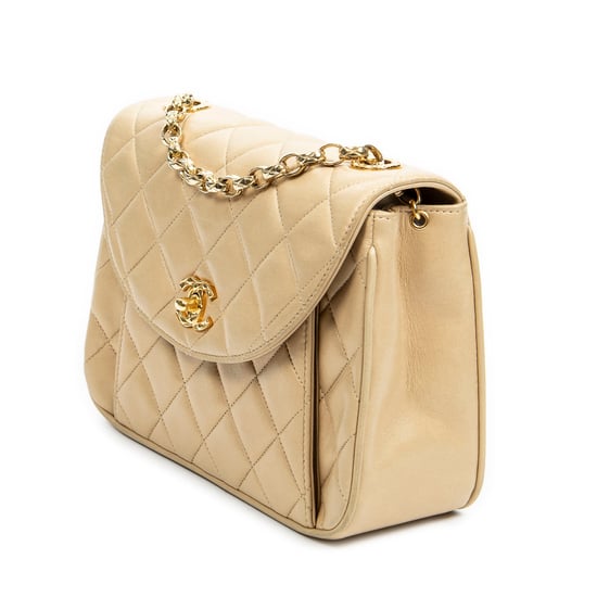 Chanel Vintage Small Bijoux Curve Flap  en Beige Piel de becerro - Image 2