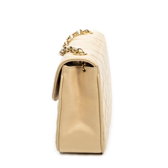 Chanel Vintage Small Bijoux Curve Flap  en Beige Piel de becerro - Image 3