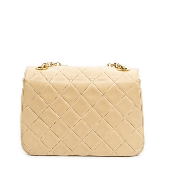 Chanel Vintage Small Bijoux Curve Flap  en Beige Piel de becerro - Image 5