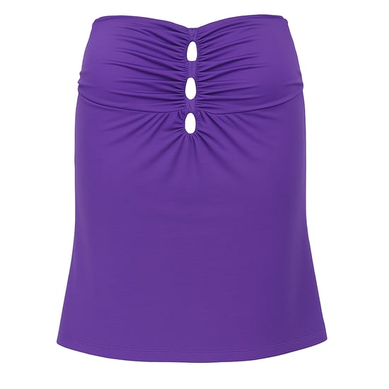 Top de jersey fruncido sin tirantes – Morado - Image 1