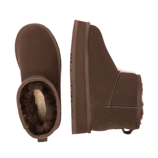 BOTAS CORTAS DE PLATAFORMA DE PIEL GRIS PARA MUJER DE EVER AU Australia - Image 3