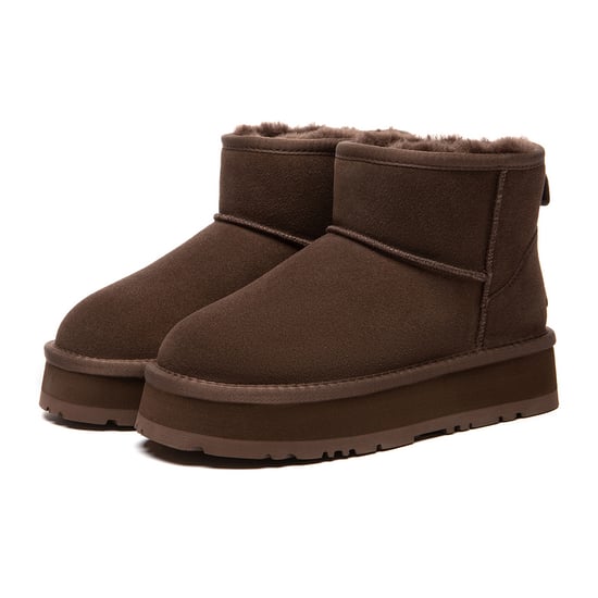 BOTAS CORTAS DE PLATAFORMA DE PIEL GRIS PARA MUJER DE EVER AU Australia - Image 4