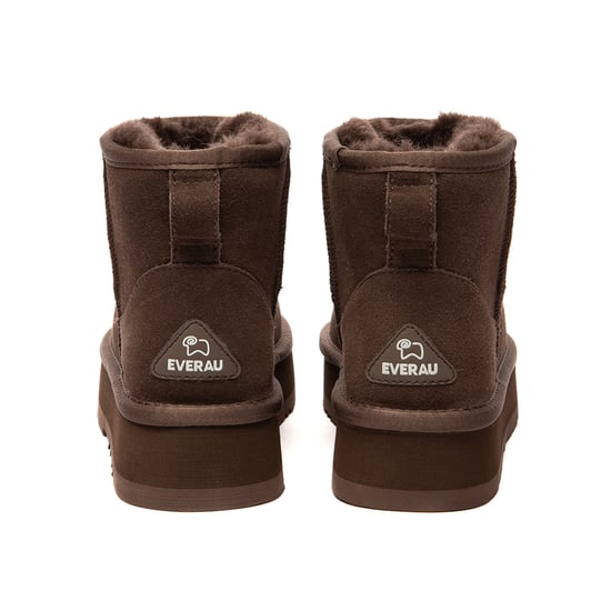 BOTAS CORTAS DE PLATAFORMA DE PIEL GRIS PARA MUJER DE EVER AU Australia - Image 5
