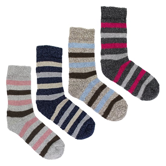 12 Pares de Calcetines de Botas para Dama sin Elástico con Rayas - Image 3