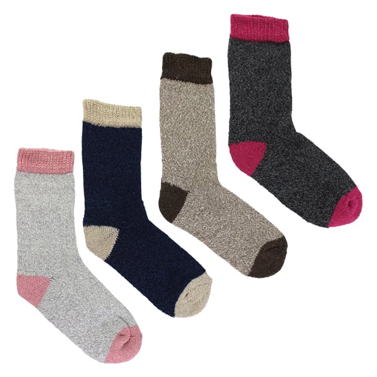 12 Pares de Calcetines de Botas para Dama sin Elástico con Rayas - Image 4