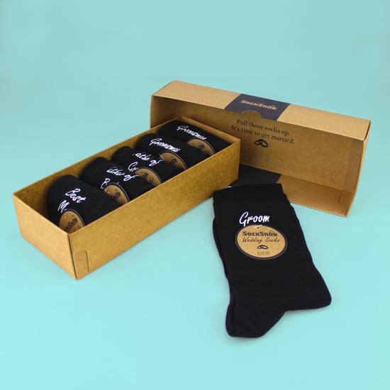 6 Pares de Calcetines de Boda para Hombre en Negro y Marino con Caja de Regalo - Image 4