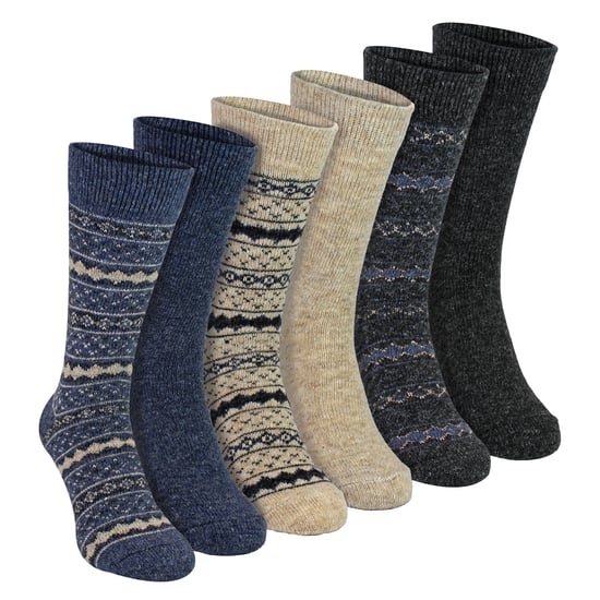6 Pares de Calcetines de Botas para Hombre de Alpaca Gruesos y Duraderos - Image 1