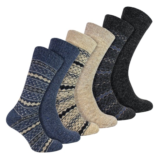 6 Pares de Calcetines de Botas para Hombre de Alpaca Gruesos y Duraderos - Image 3