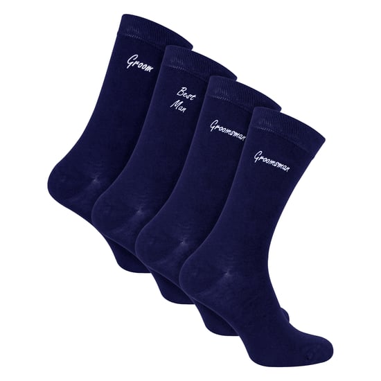 4 Pares de Calcetines de Boda para Padrinos de Novio y Mejor Hombre - Image 1