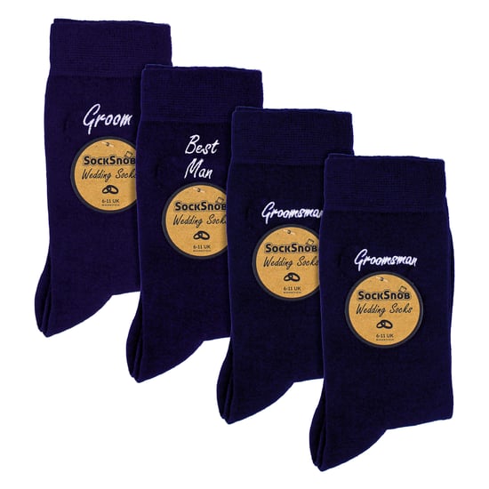 4 Pares de Calcetines de Boda para Padrinos de Novio y Mejor Hombre - Image 2