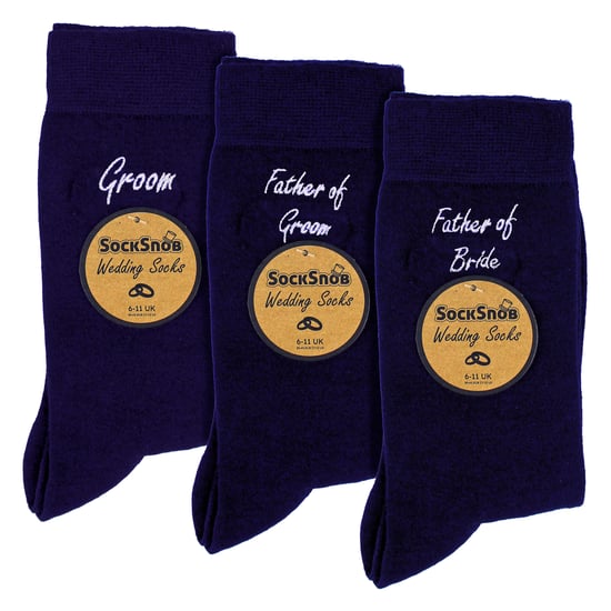 3 Pares de Calcetines de Boda para el Padre del Novio y la Novia | Regalo de Boda - Image 2