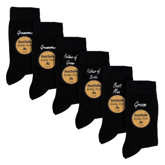6 Pares de Calcetines de Boda para Hombre en Negro y Marino con Caja de Regalo - Image 2