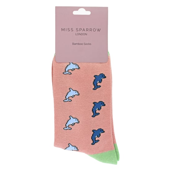 Calcetines de bambú con patrón de novedad para damas Dolphins - Image 2