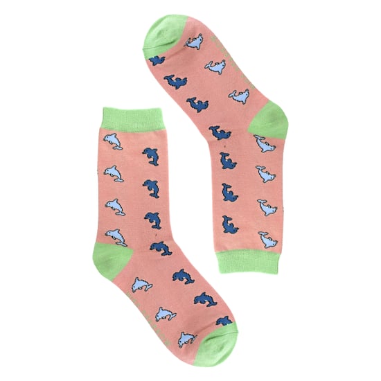Calcetines de bambú con patrón de novedad para damas Dolphins - Image 3