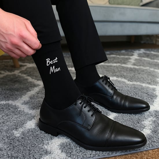 Calcetines de boda para hombres: Novio, Padrino, Testigo, Padre del Novio y de la Novia. - Image 4