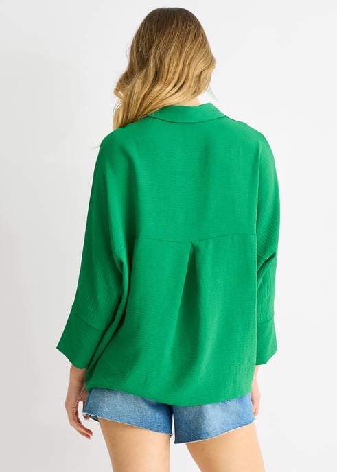 Blusa de Kimono Verde Medio - Image 4