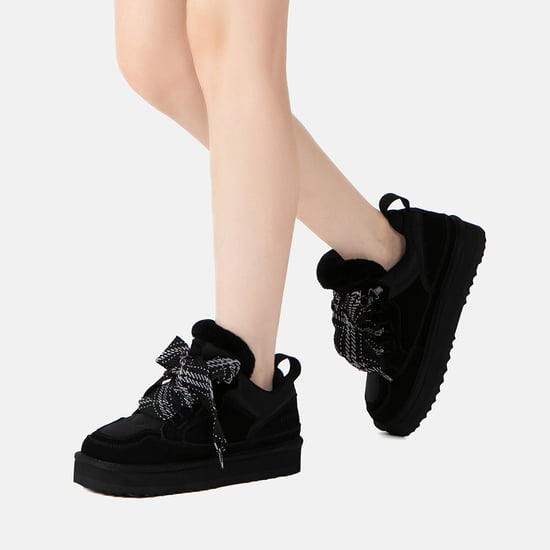 Botas deportivas de plataforma con cordones de encaje marmoleadas para mujer EVER AU Australia - Image 2