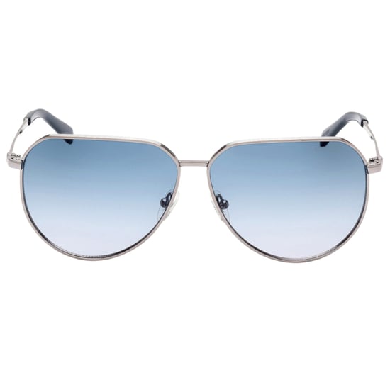 Gafas de sol Guess con lentes azules degradados en gris metalizado brillante - Image 1