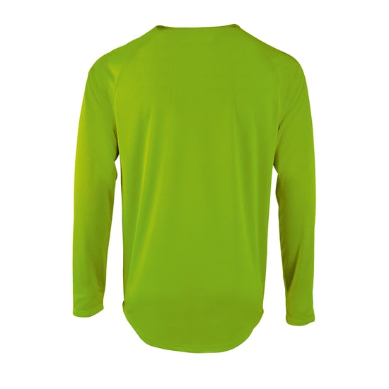 SOLS Mens Sporty Long Sleeve Performance T-Shirt (Neon Green) - Image 3