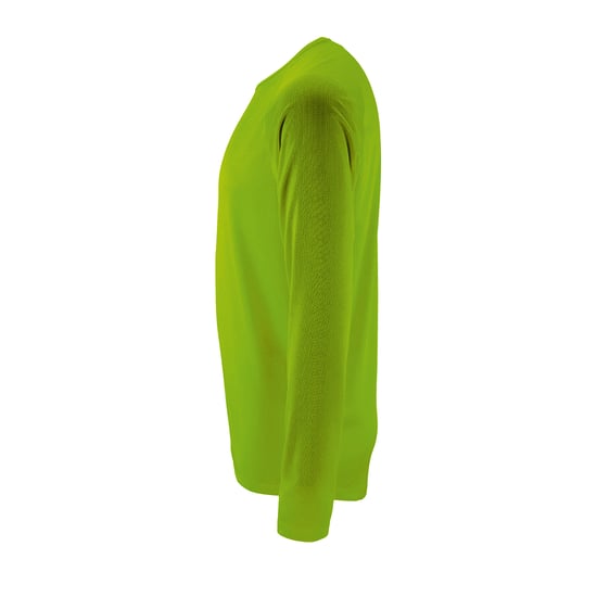 SOLS Mens Sporty Long Sleeve Performance T-Shirt (Neon Green) - Image 4