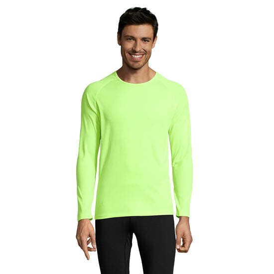 SOLS Mens Sporty Long Sleeve Performance T-Shirt (Neon Green) - Image 5