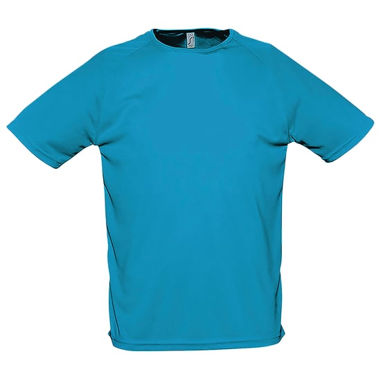SOLS Mens Sporty Short Sleeve Performance T-Shirt (Aqua) - Image 1