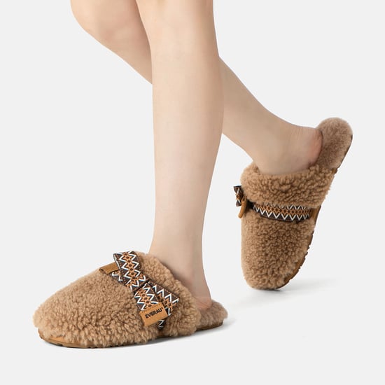 EVER AU Australia Mujeres Pantuflas de Piel de Oveja Moorhen con Lazo - Image 2
