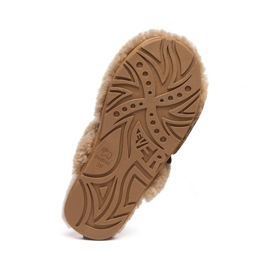 EVER AU Australia Mujeres Pantuflas de Piel de Oveja Moorhen con Lazo - Image 6