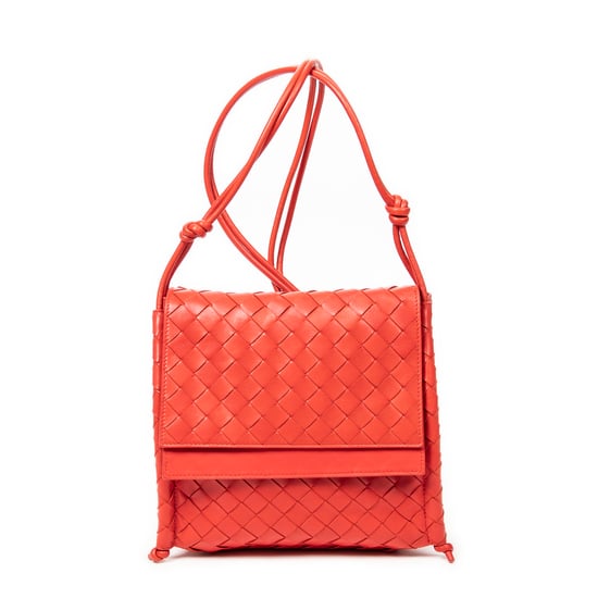 Bottega Veneta Double Flap Crossbody en Rojo Piel de becerro - Image 1