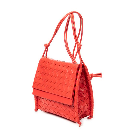 Bottega Veneta Double Flap Crossbody  en Rojo Piel de becerro - Image 2