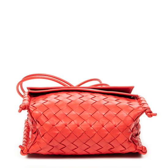 Bottega Veneta Double Flap Crossbody  en Rojo Piel de becerro - Image 6