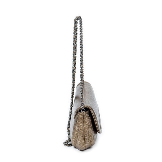 Chanel Half Moon Wallet on Chain  en Oro Piel de becerro - Image 4