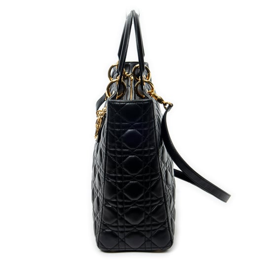 Dior Large Lady Dior Zip en Negro Piel de becerro - Image 3