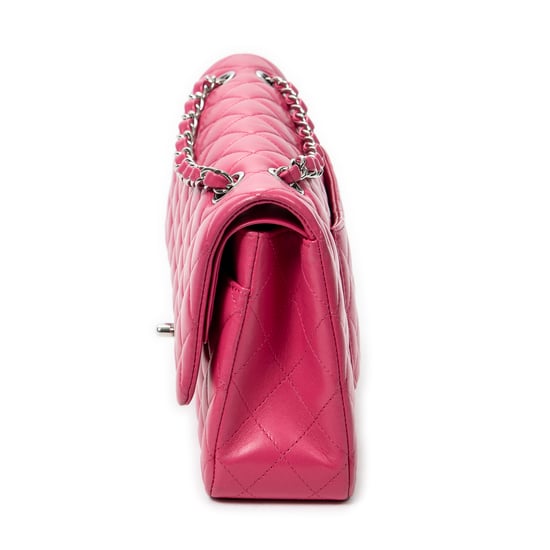 Chanel Classic Double Flap 26 en Rosa Piel de becerro - Image 3