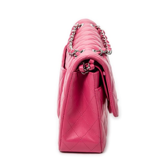 Chanel Classic Double Flap 26 en Rosa Piel de becerro - Image 4